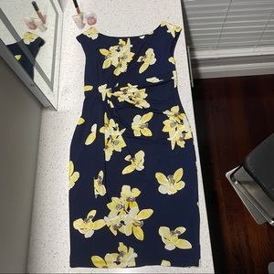 Blue Dress w/ Yellow Flowers, Connected Apparel